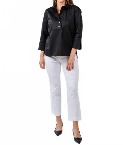 Elliott Lauren Baby Boot Pant With Patch Pocket In White In Black