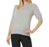 Elliott Lauren Better Half Crewneck Sweater Top In Gray In Grey