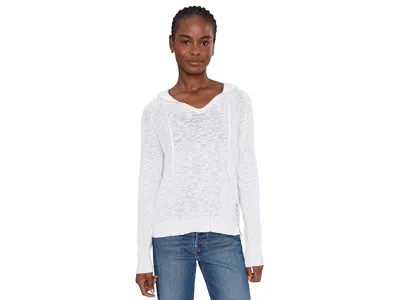 Elliott Lauren Boardwalk - Hoodie Sweater With Mesh Detail Women's Clothing White: Sm In Multi