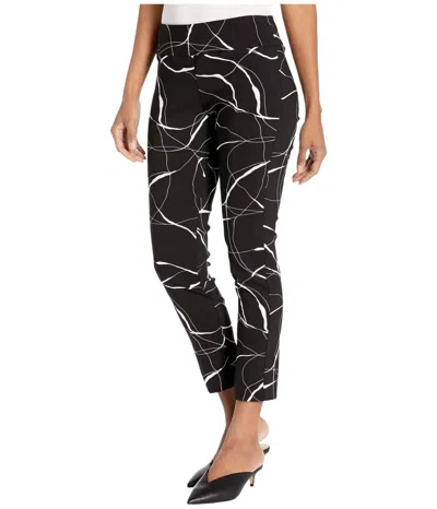 Elliott Lauren Brush Strokes Pull On Pant In Black/white