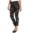 Elliott Lauren Brush Strokes Pull On Pant In Black/white In Multi