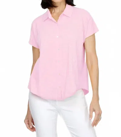 Elliott Lauren Button Front Tee In Petal In Pink