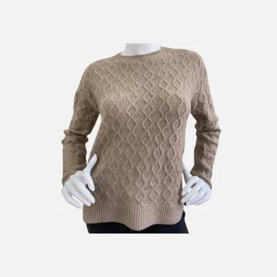 Elliott Lauren Cable Knit Sweater In Almond In Brown