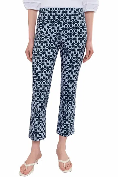 Elliott Lauren Chain Link Pull On Bootcut Pant In Navy In Blue