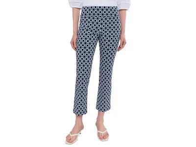 Elliott Lauren Chainlink - Elastic Waist Pull On Boot Cut Pant In Blue