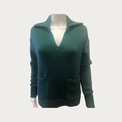 Elliott Lauren Collar Sweater In Sage In Multi