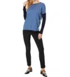 Elliott Lauren Color Block Sweater In Blue In Blue