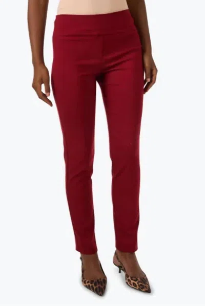 Elliott Lauren Control Stretch Ankle Pants In Sangria In Red