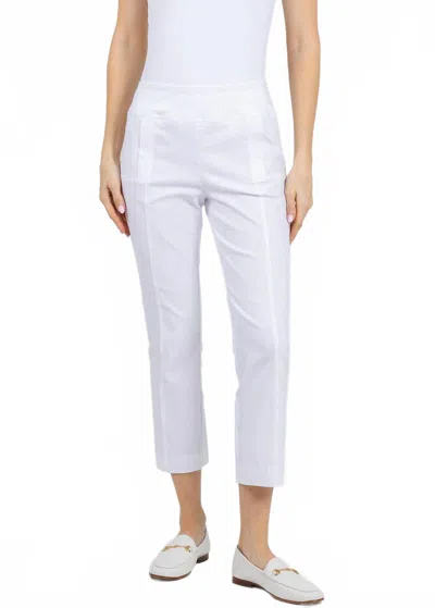 Elliott Lauren Control Stretch Crop Pants In White In Red