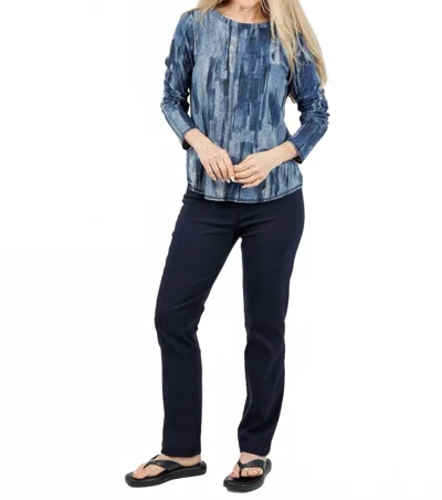 Elliott Lauren Control Stretch Faux Jeans In Navy In Brown