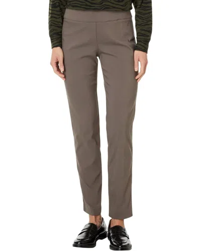 Elliott Lauren Control Stretch Pull-on Ankle Pants With Back Slit Detail In Toast In Brown