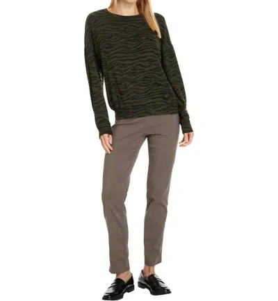 Elliott Lauren Control Stretch Pull-on Ankle Pants With Back Slit In Toast In Brown