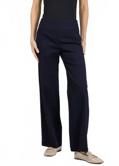 Elliott Lauren Control Stretch Wide Leg Pants In Navy In Blue