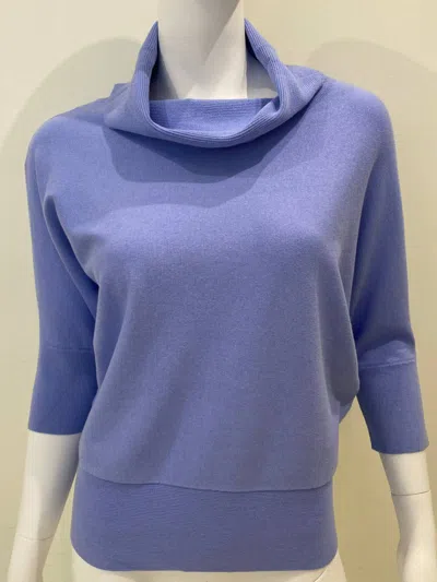 Elliott Lauren Cowl Neck Dolman Sleeve Sweater In Iris In Pink