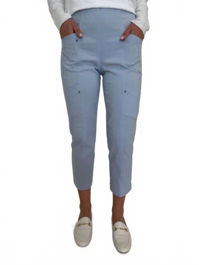 Elliott Lauren Crop Cargo Pants In Frost In Blue
