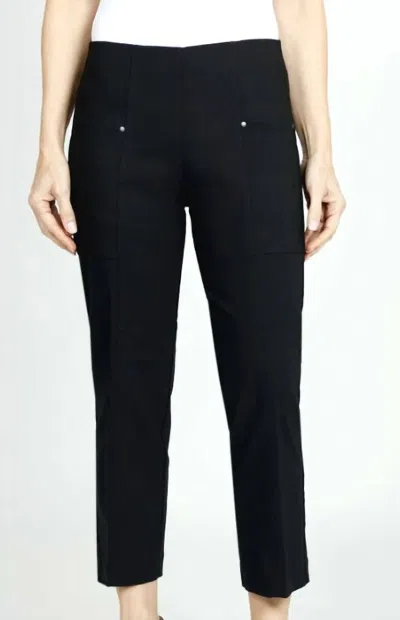 Elliott Lauren Cropped Cargo Pocket Pant In Black