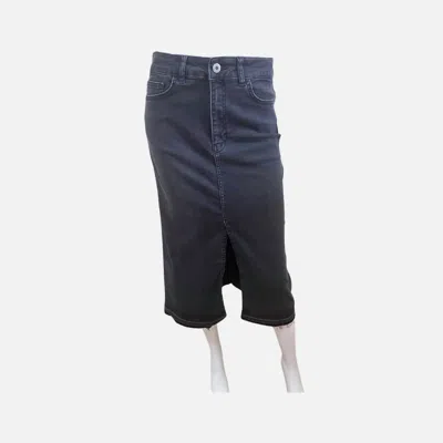 Elliott Lauren Denim Skirt In Black In Blue