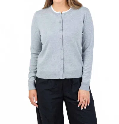 Elliott Lauren Double Layer Cardigan In Heather Grey In Gray