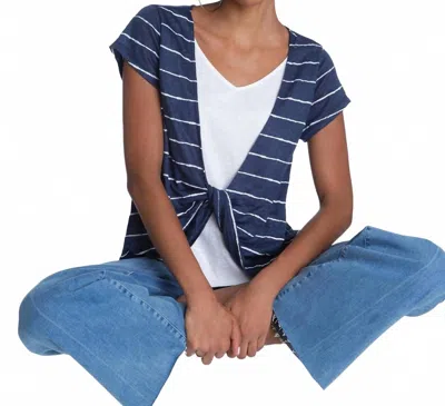 Elliott Lauren Double Layer Tee In Blue/white In Multi