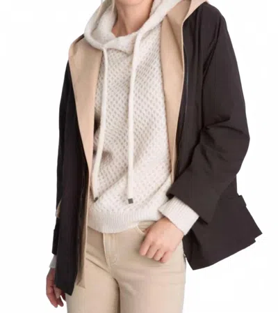 Elliott Lauren Double Vision Double Layer Rain Jacket In Black In Blue