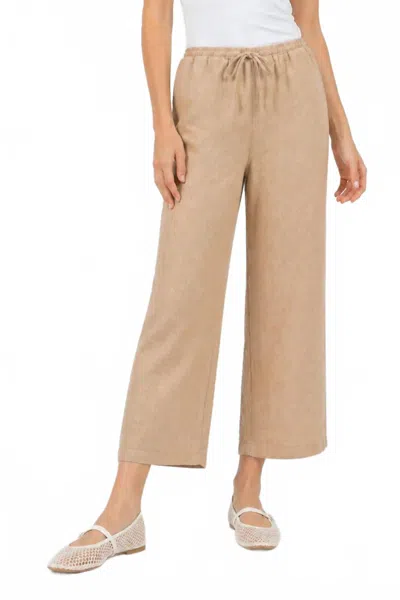 Elliott Lauren Ease Drawstring Crop Pant In Macchiato In Neutral