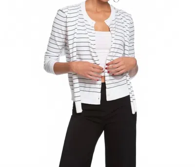 Elliott Lauren Fake Out Sweater In Black/white In Multi