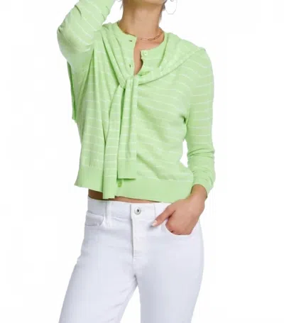 Elliott Lauren Faux Over The Shoulder Tie Cardigan In Kiwi In Green