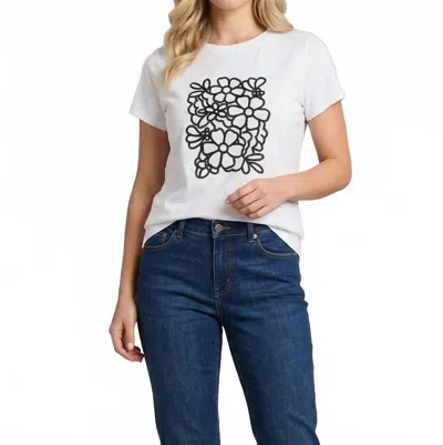 Elliott Lauren Flower Power Short Sleeve Tee In White