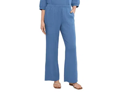 Elliott Lauren Gauze - Elastic Waist Pull On Pant With Back Pockets Women's Clothing Chambray: Lg One Size In Animal Print