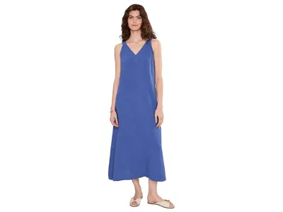 Elliott Lauren Gauze - Sleeveless V-neck Maxi Dress Women's Dress Chambray: Lg In Blue