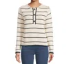 Elliott Lauren Get In Line Top In Navy/ White In Multi