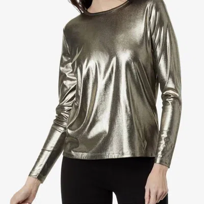 Elliott Lauren Glimmer Top In Gold In Multi