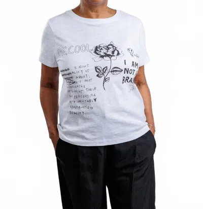 Elliott Lauren Graffiti Short Sleeve Graphic Tee In White