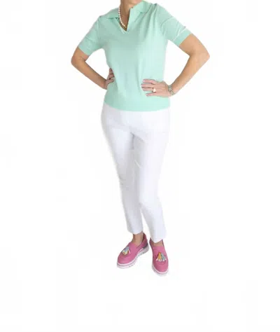 Elliott Lauren Grand Slam Polo Sweater In Seaglass In Green