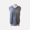 Elliott Lauren Grey Hoodie Zip Up Vest In Grey