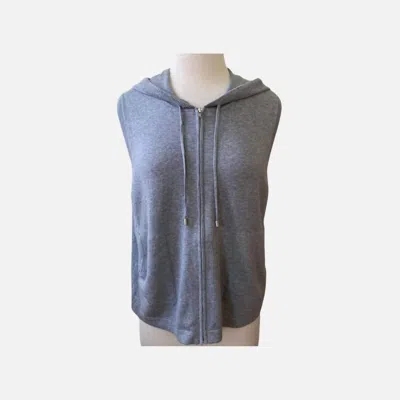 Elliott Lauren Grey Hoodie Zip Up Vest
