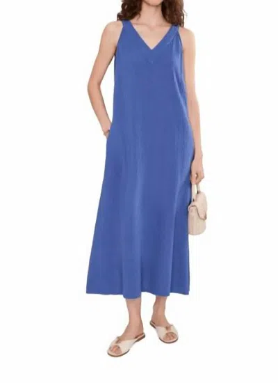 Elliott Lauren Guaze Maxi Dress In Chambray In Blue