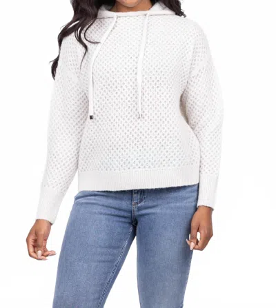 Elliott Lauren Honeycomb Sweater In Pearl In White