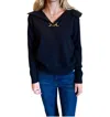 Elliott Lauren Horse Bit Detail Sweater In Black In Black