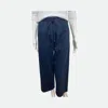 Elliott Lauren Knit Wide Leg Crop Pants In Navy