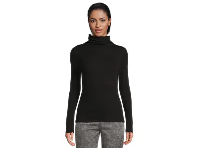 Elliott Lauren Layering Long Sleeve Turtle Neck Knit Top In Black