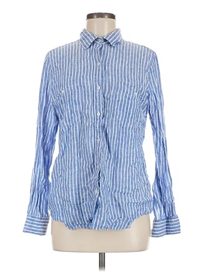 Pre-owned Elliott Lauren Long Sleeve Button Down Shirt In Blue