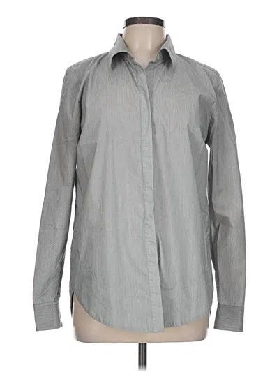 Pre-owned Elliott Lauren Long Sleeve Button Down Shirt In Gray