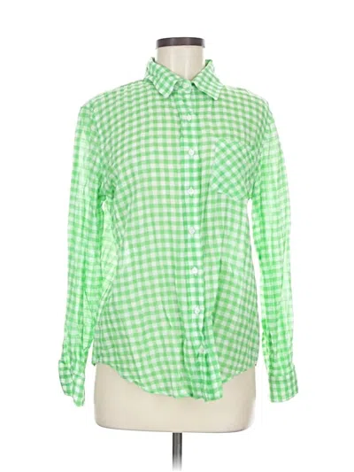 Pre-owned Elliott Lauren Long Sleeve Button Down Shirt In Green