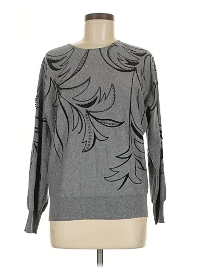 Pre-owned Elliott Lauren Long Sleeve Top Gray Crew Neck Tops