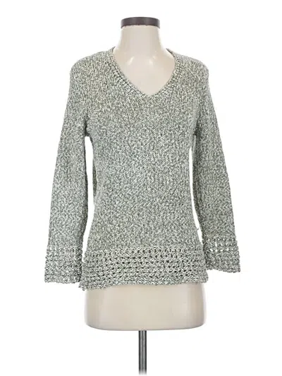 Pre-owned Elliott Lauren Long Sleeve Top Gray V Neck Tops