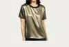 Elliott Lauren Metallic Tee In Gold In Gold