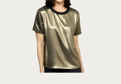 Elliott Lauren Metallic Tee In Gold