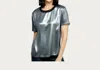 Elliott Lauren Metallic Tee In Silver In Silver