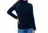 Elliott Lauren Mock Neck Sweater With Chain Detail In Black In Black